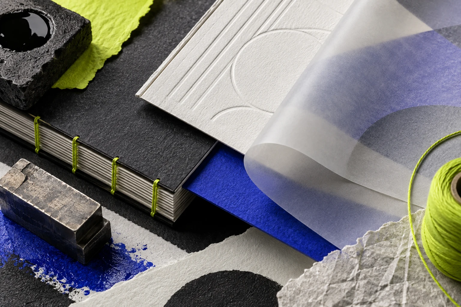 A close study of paper, binding, embossing, and print materials
