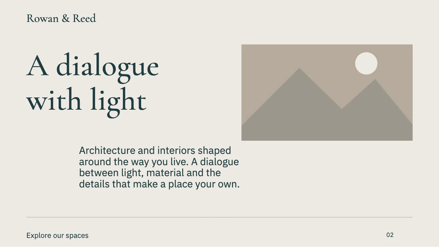 Presentation layout, page 2