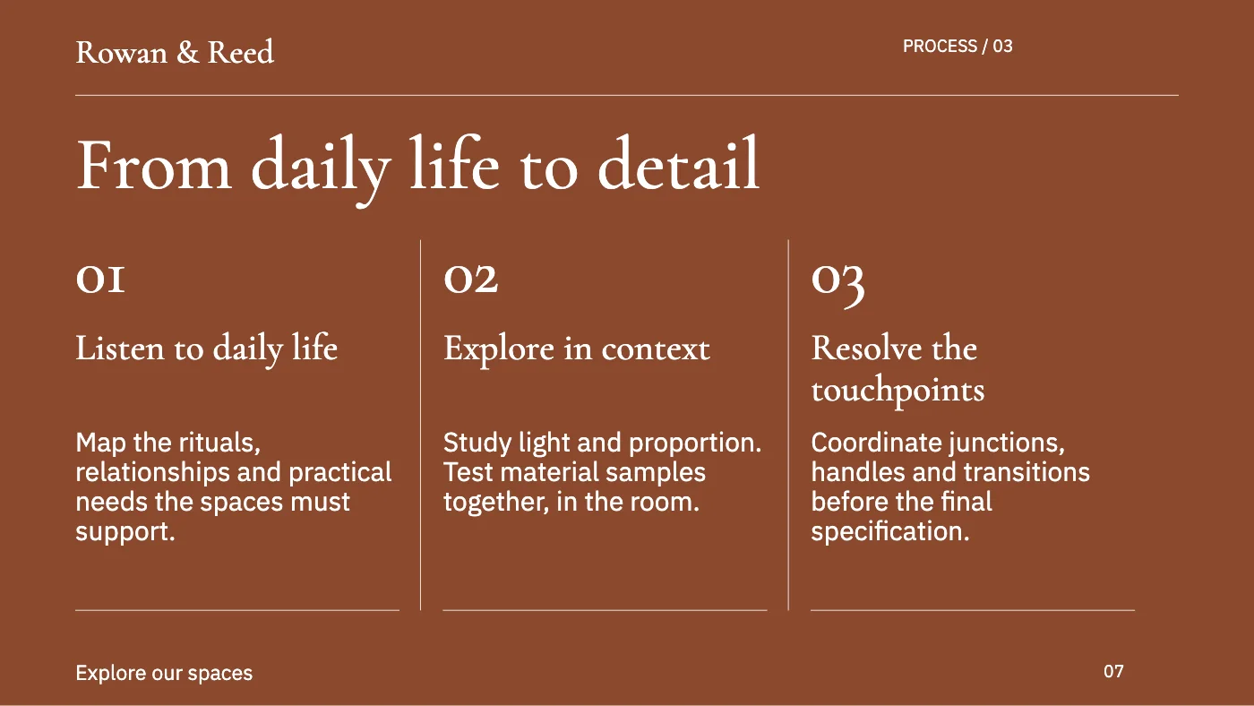 Presentation layout, page 7