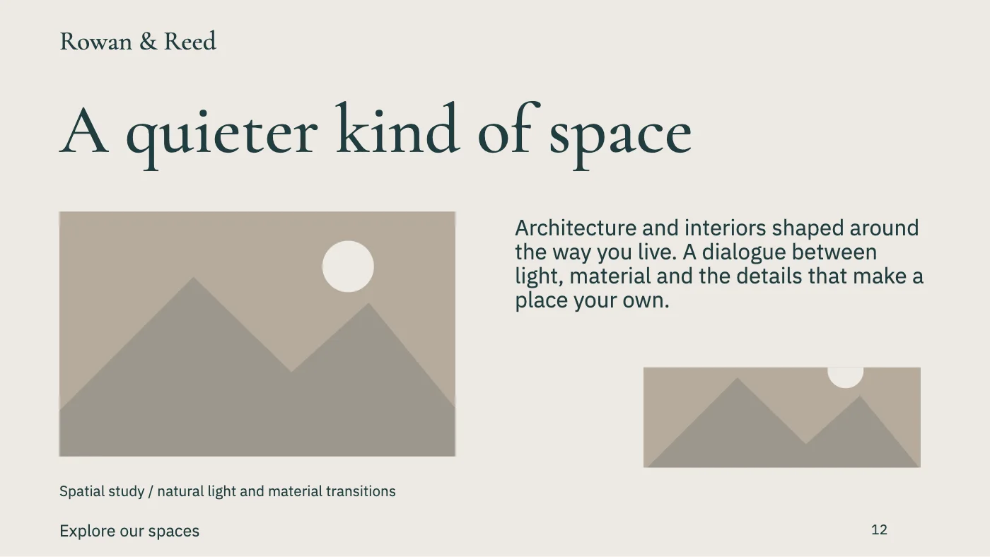 Presentation layout, page 12