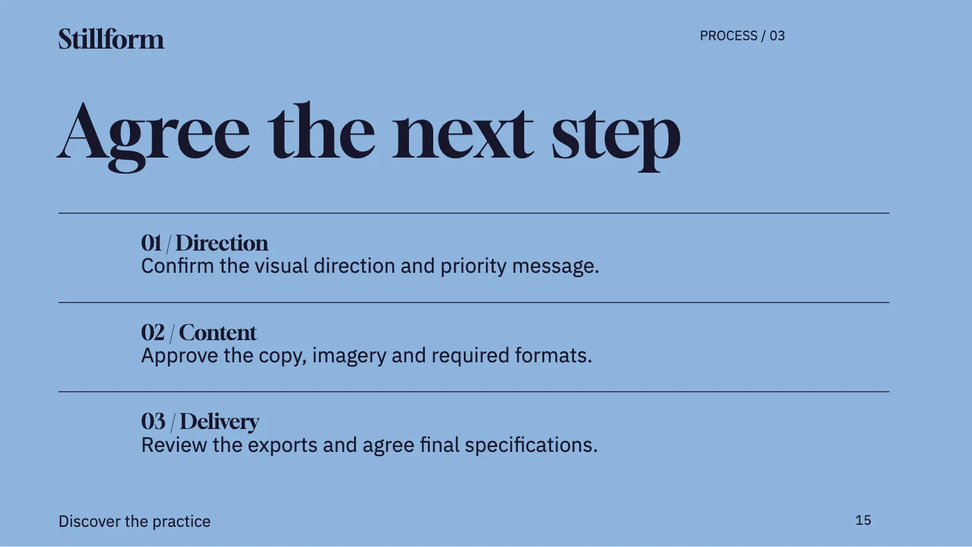 Presentation layout, page 15