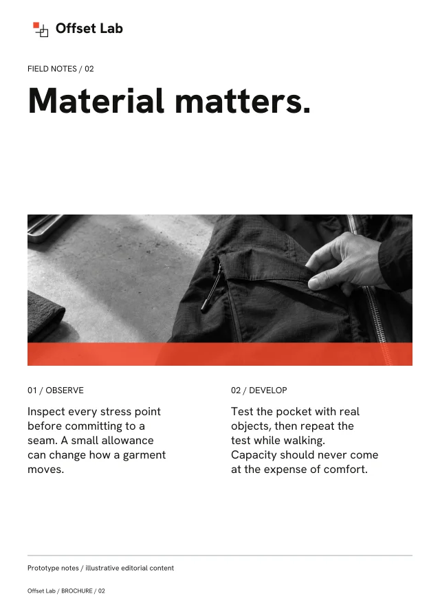 Brochure layout, page 2