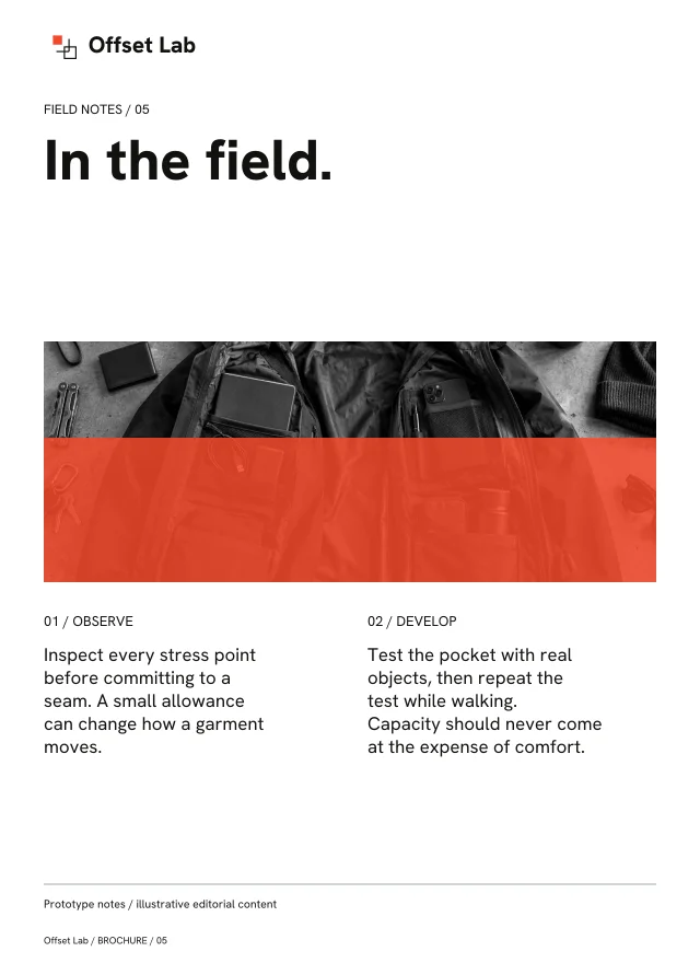 Brochure layout, page 5