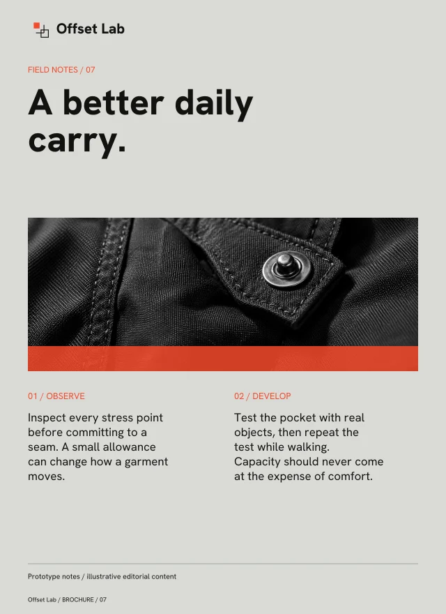 Brochure layout, page 7