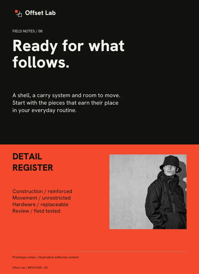 Brochure layout, page 8