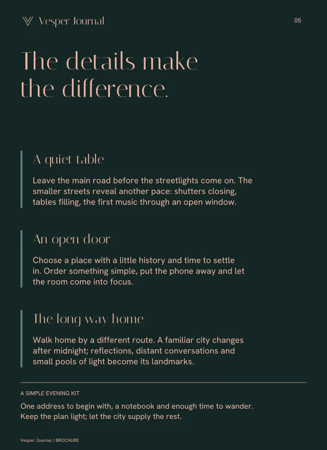 Brochure layout, page 5