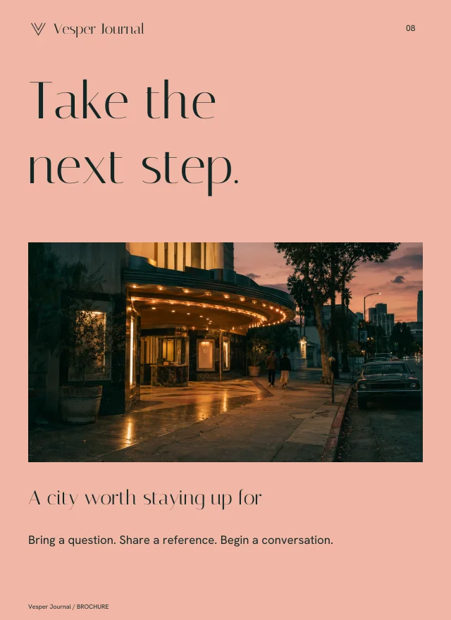 Brochure layout, page 8