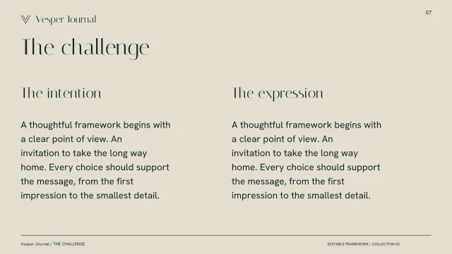 Presentation layout, page 7
