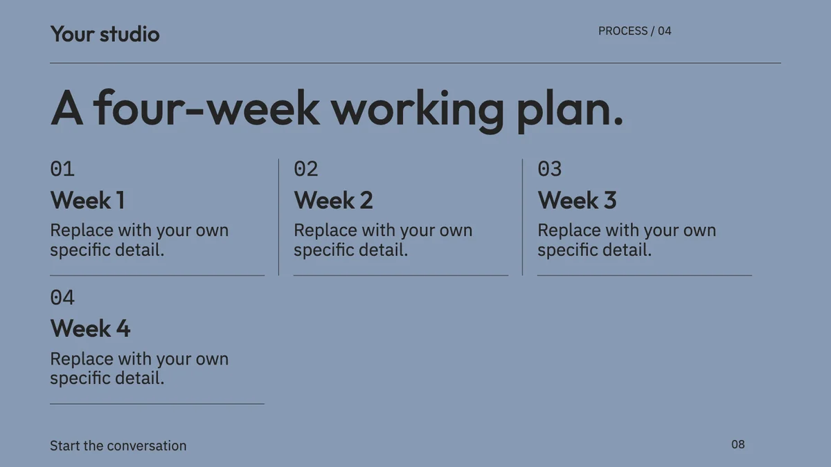 Guided template layout, page 8
