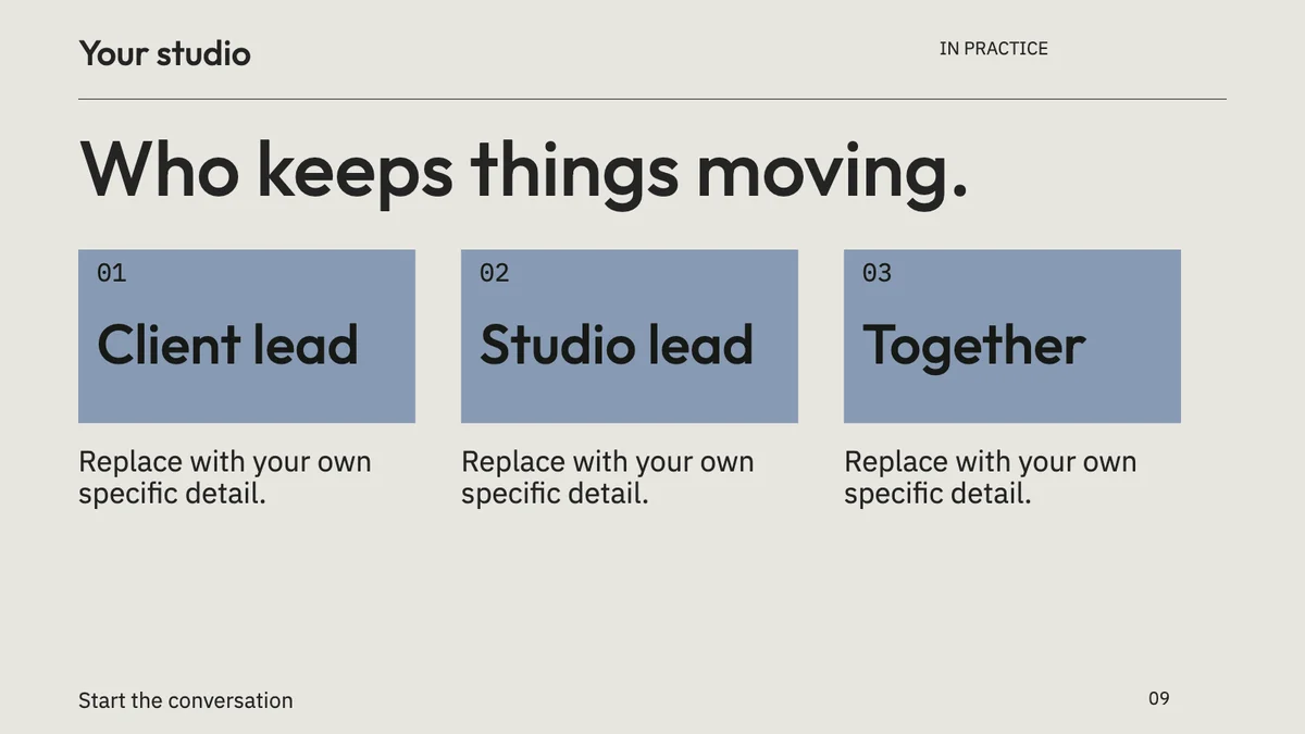 Guided template layout, page 9
