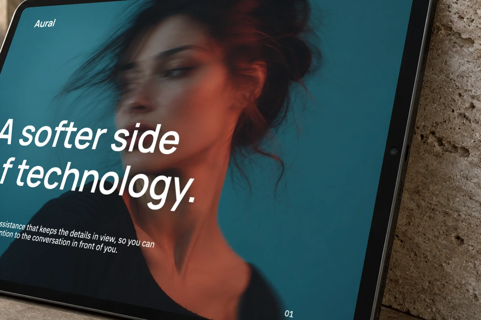 Tablet / close detail featuring Aural