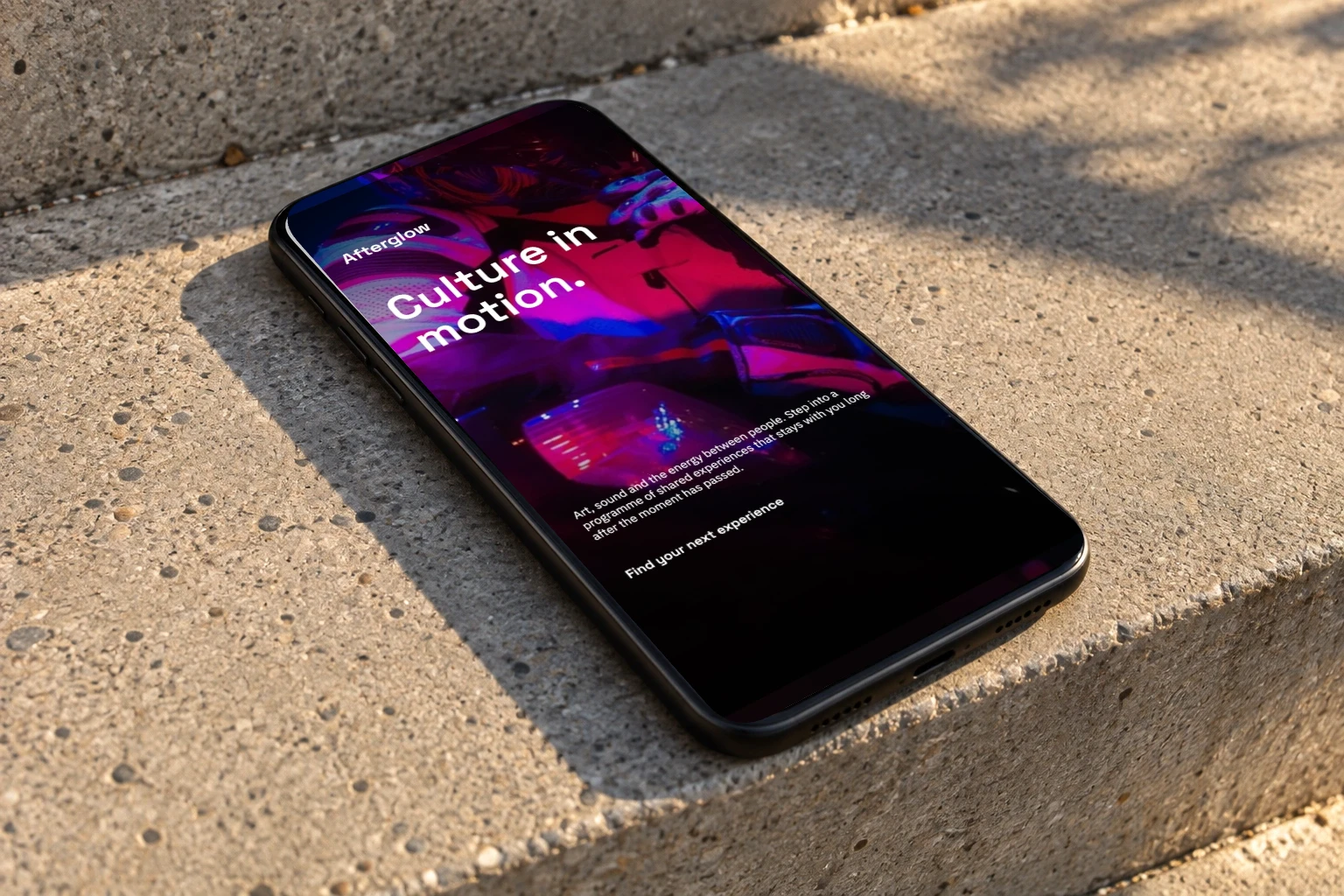 Phone / sunlit concrete featuring Afterglow