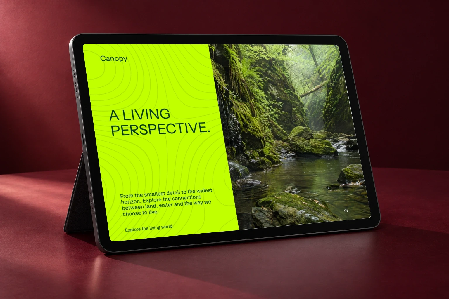 Tablet / red studio example