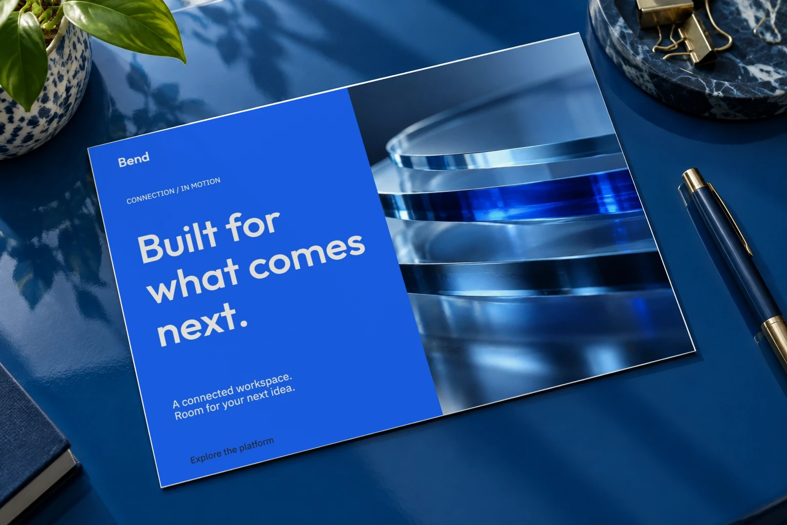 Postcard / cobalt desktop featuring Bend