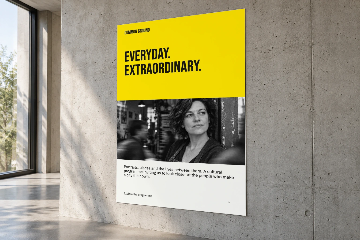 Poster / concrete gallery featuring Common Ground