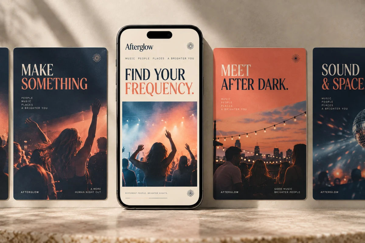 Afterglow · Social Showcase example