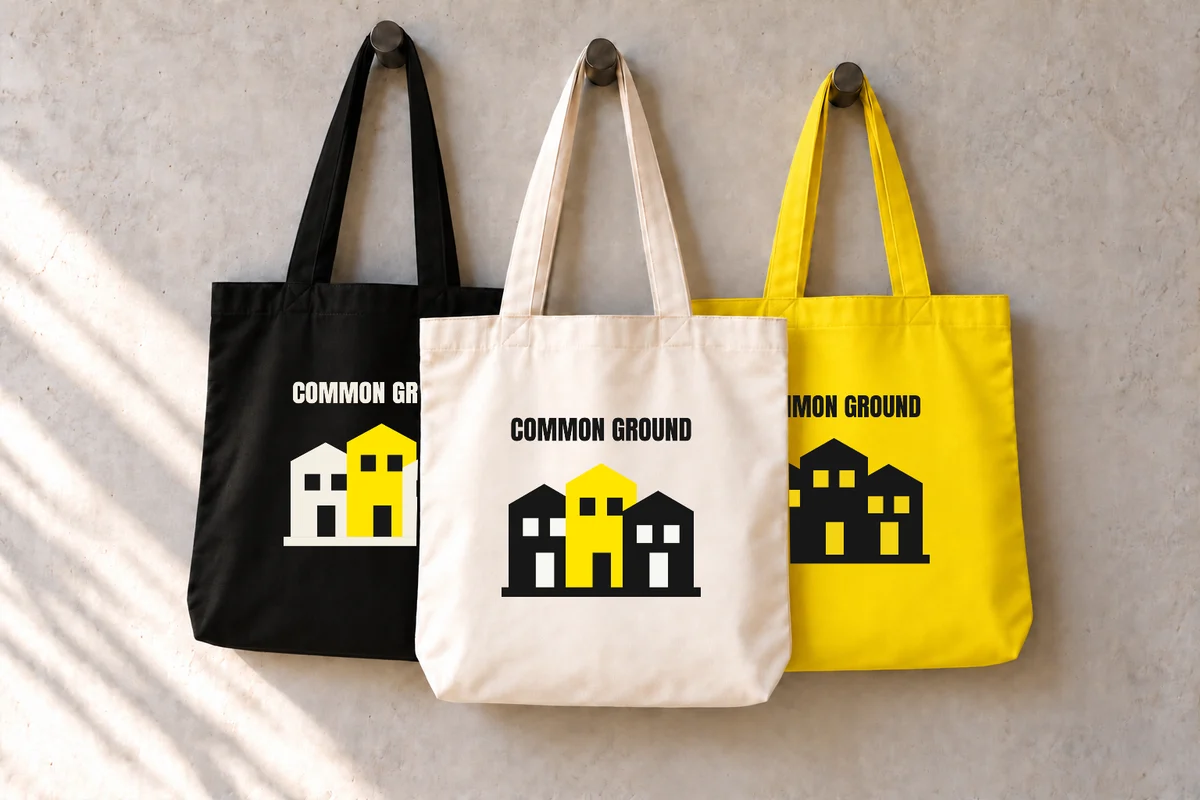 Common Ground · Three Totes example