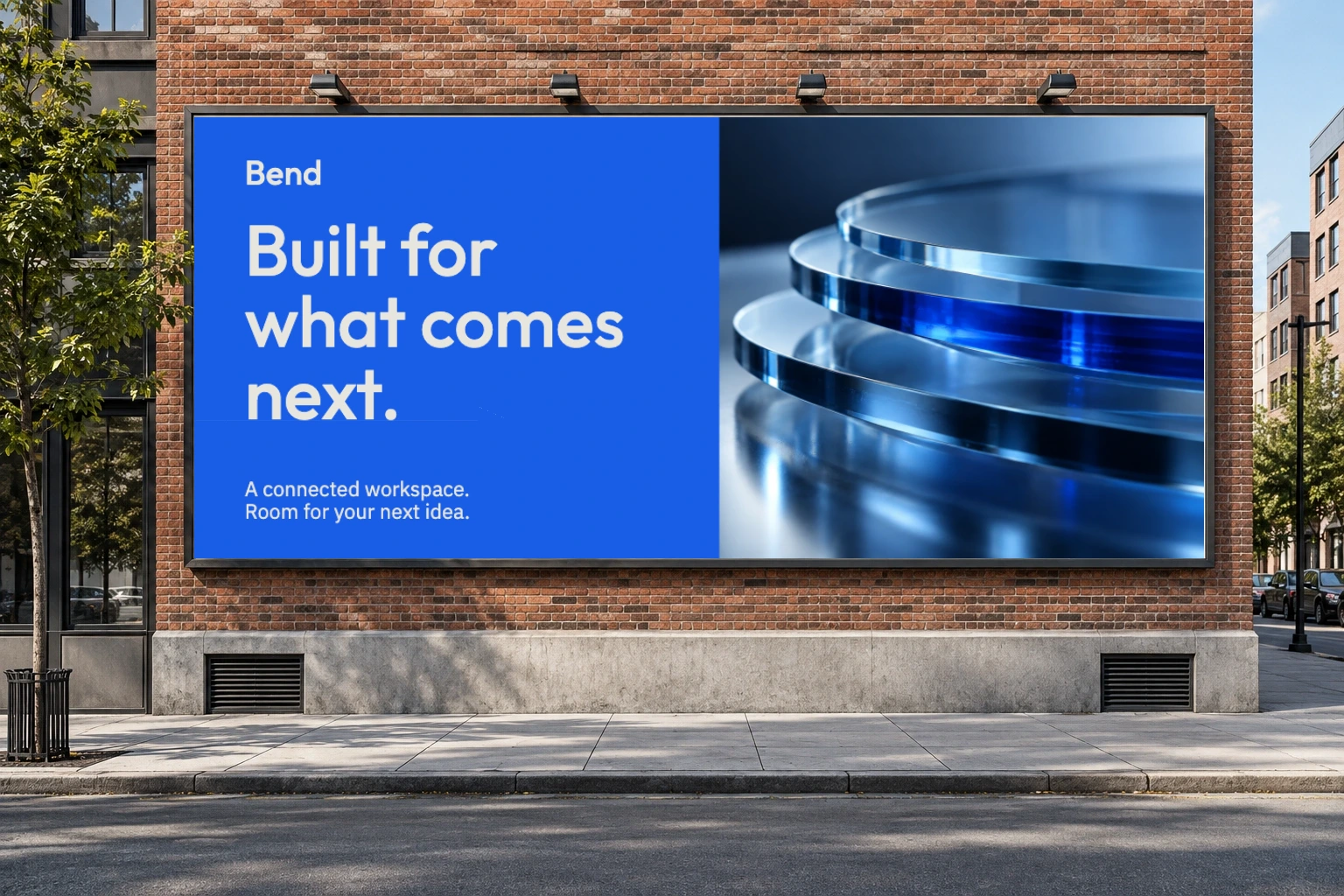 City billboard featuring Bend