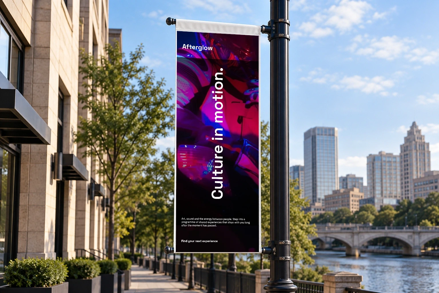Street-pole banner example