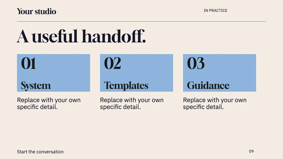 Guided template layout, page 9