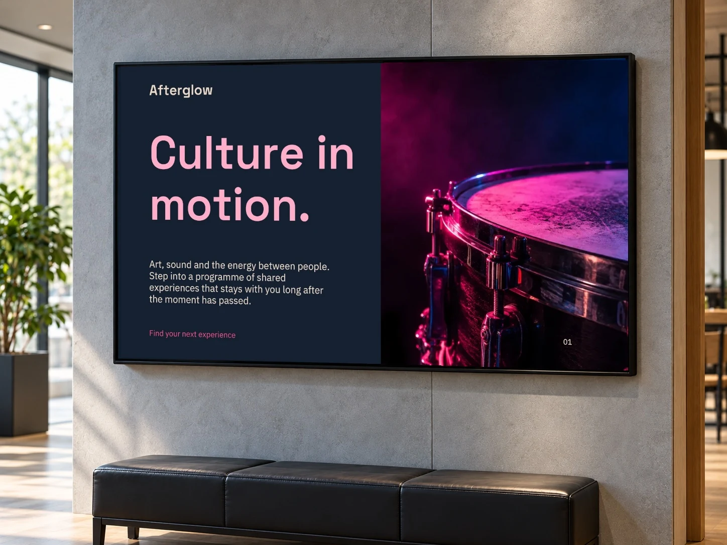 Afterglow · Wall Display example
