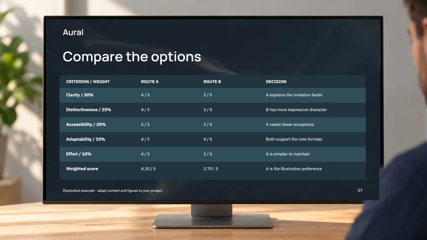Aural · Desktop Review example