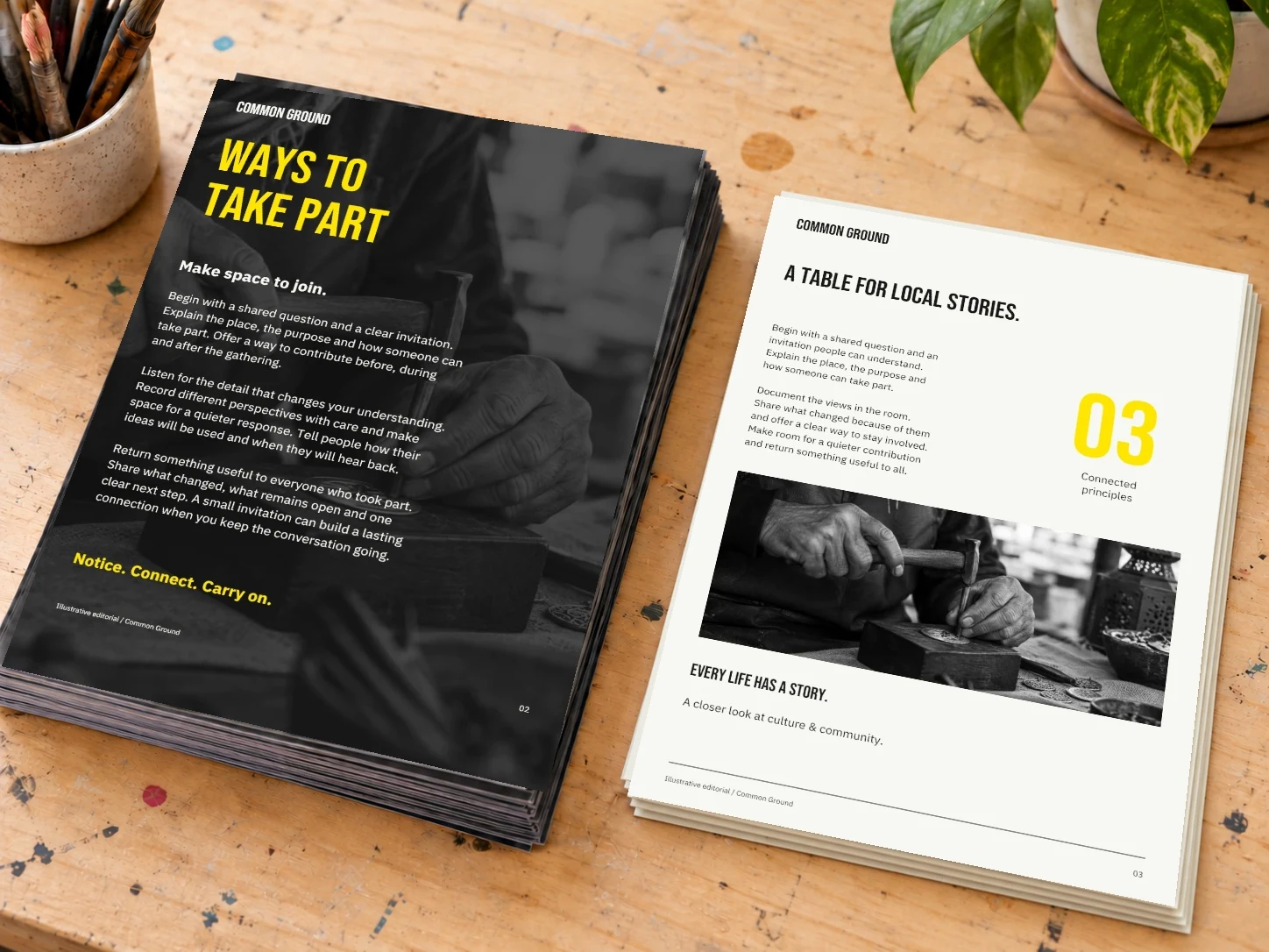 Common Ground · Editorial Stack example