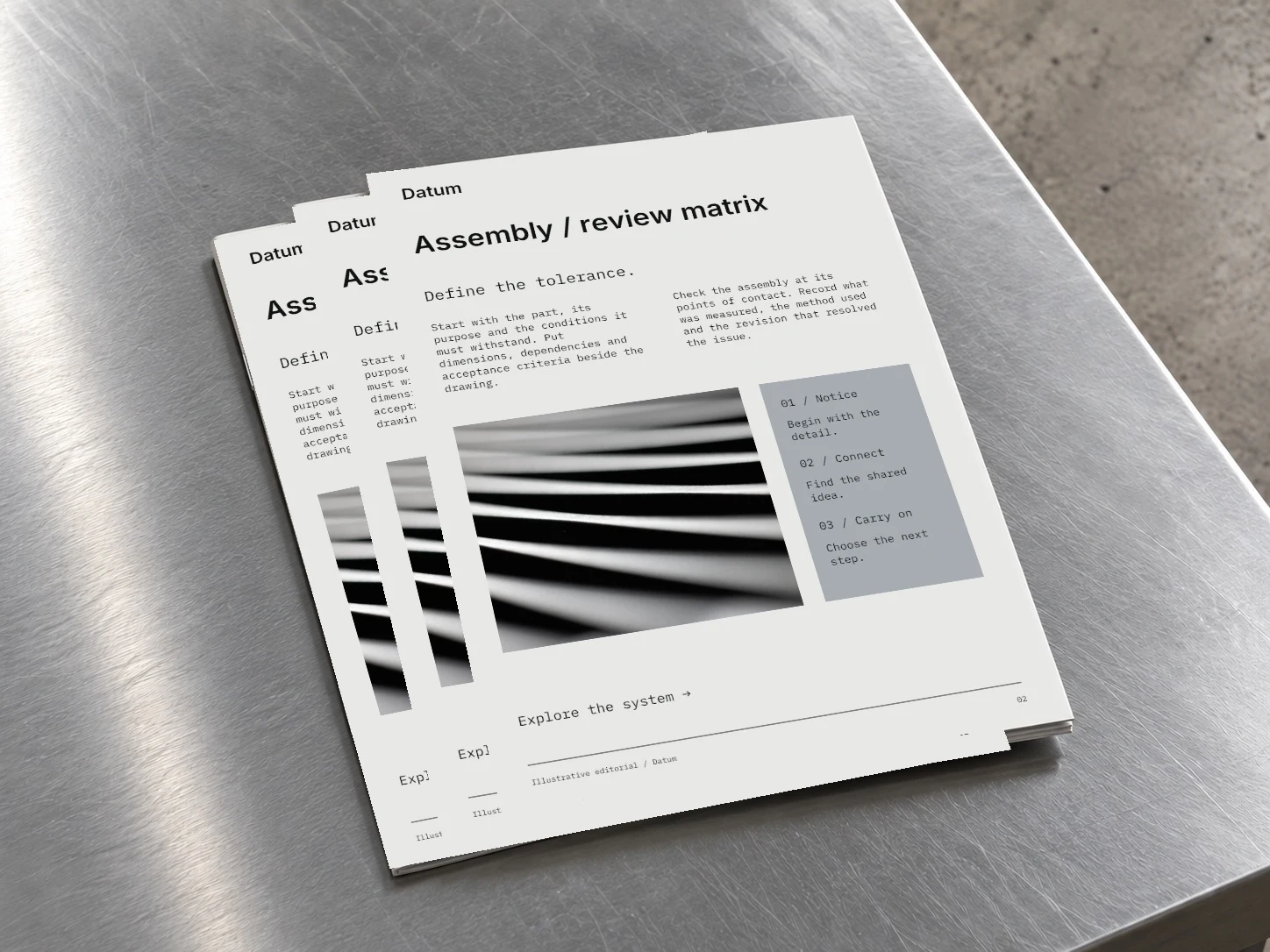 Datum · Editorial Stack example