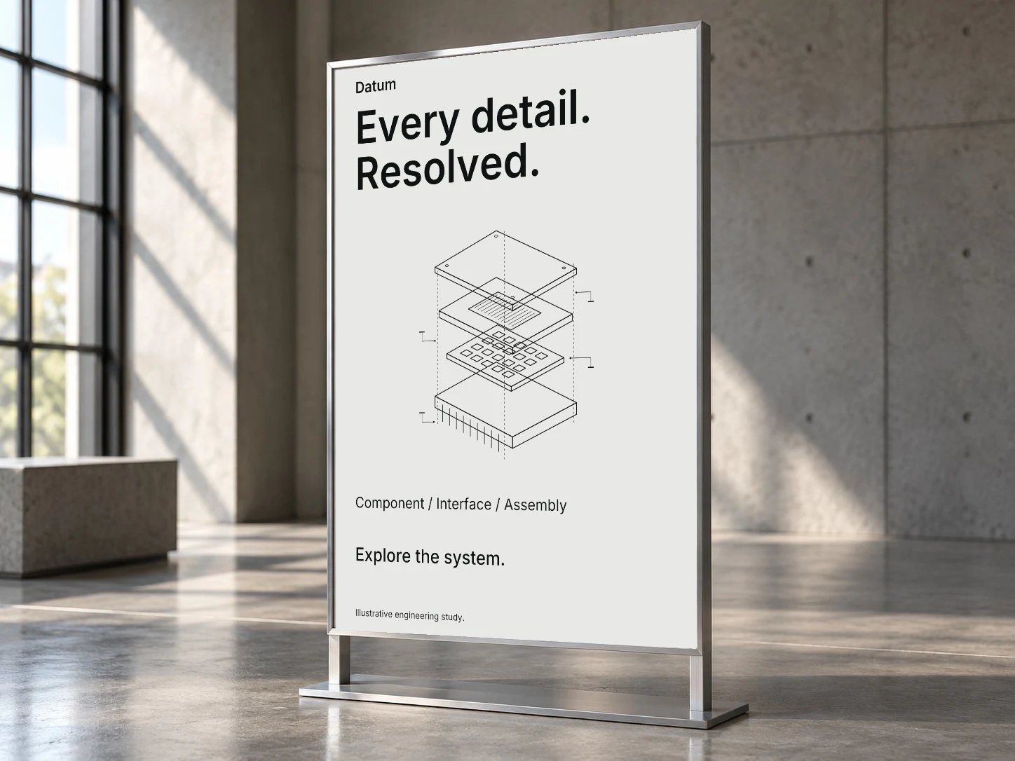 Datum · Metal Stand example