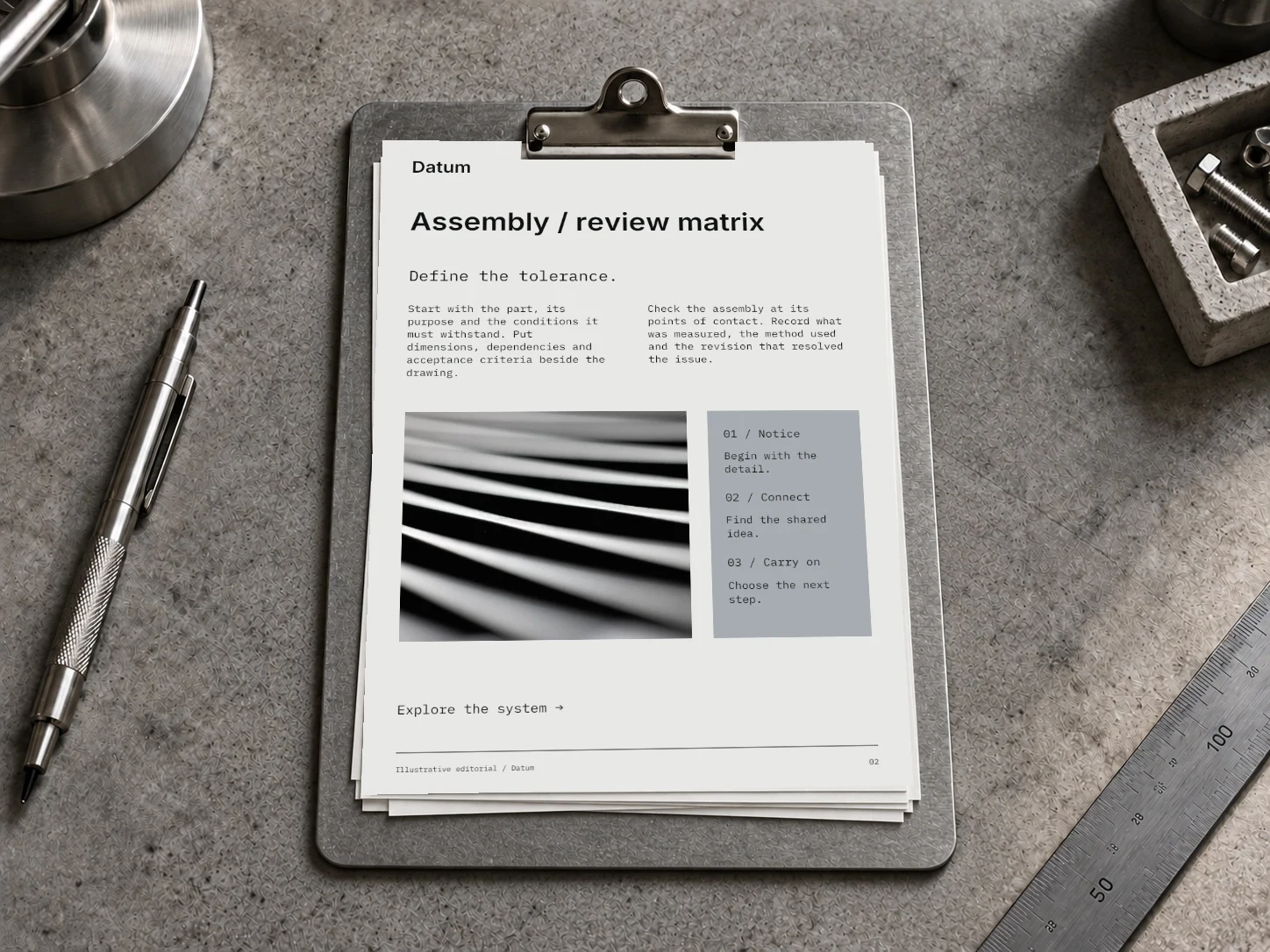 Datum · Sheet Clip example