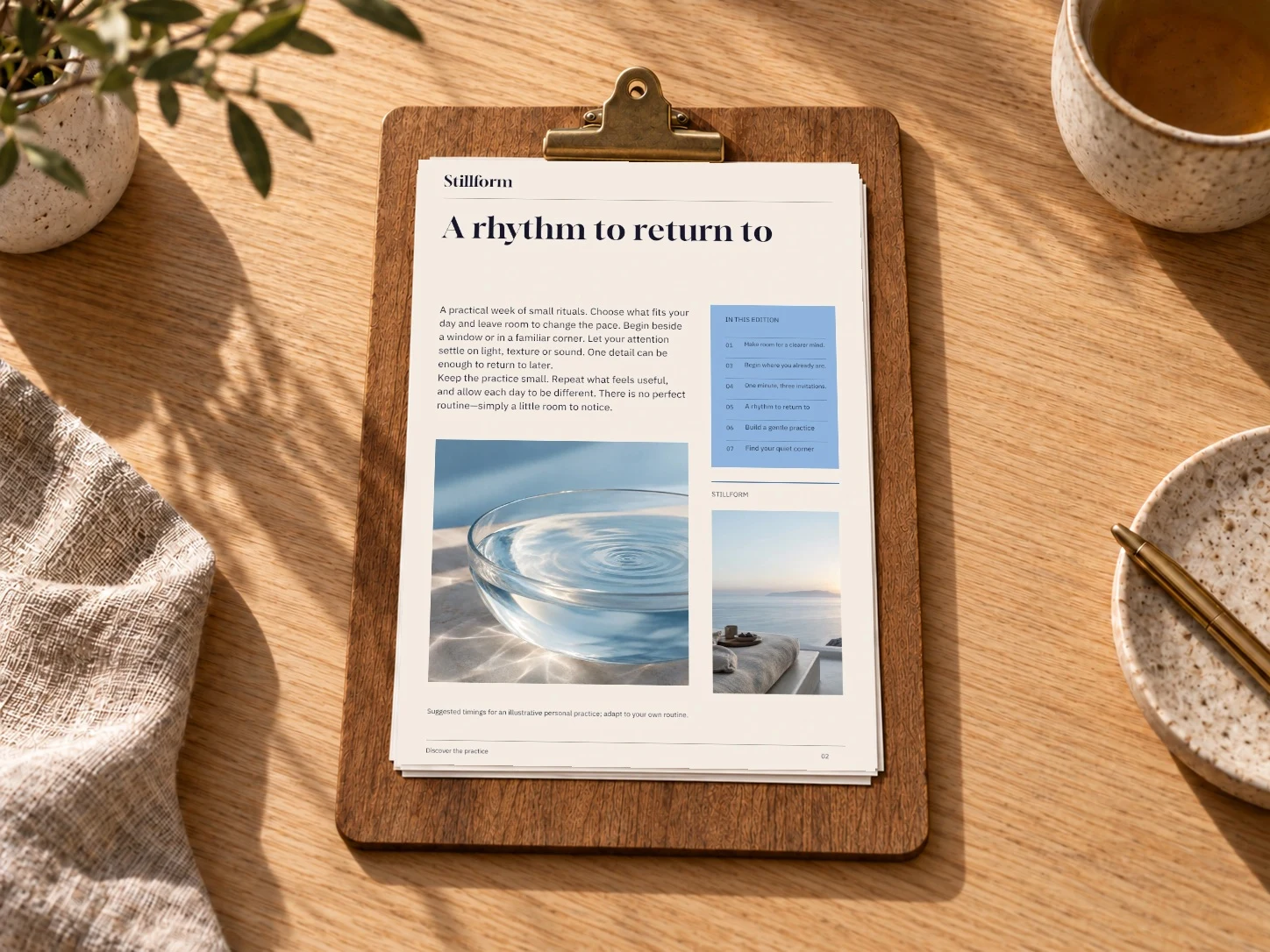 Stillform · Sheet Clip example